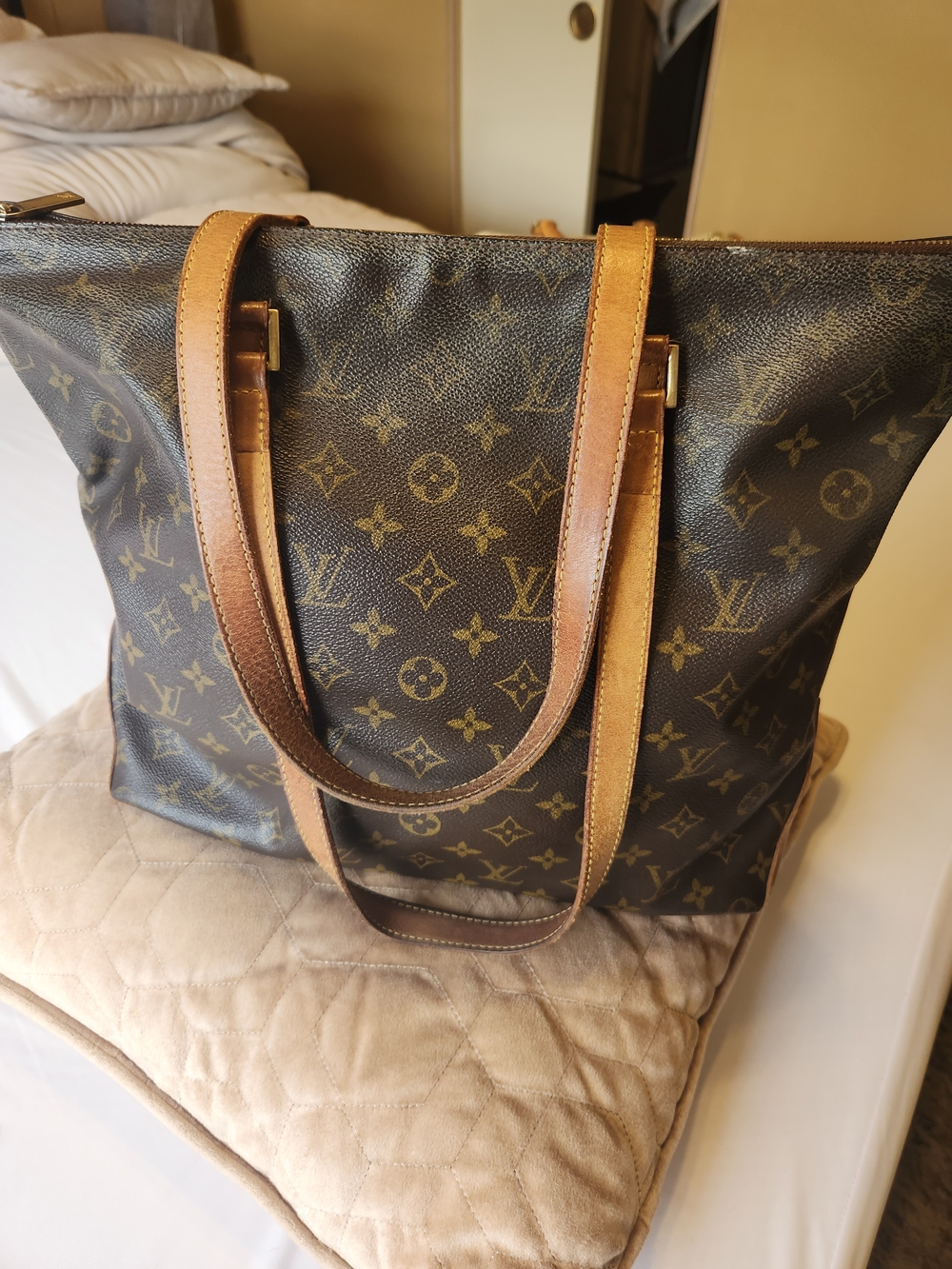 Louis Vuitton Brown Monogram Canvas Shoulder Tote
